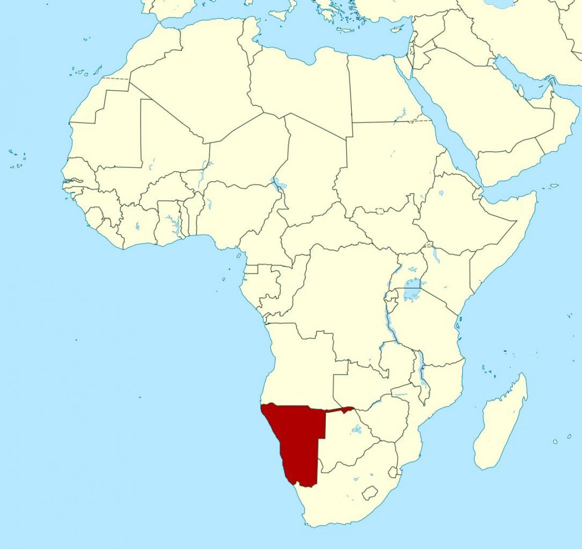 Kaart van Namibië-afrika