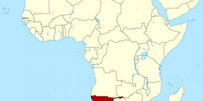 Kaart van Namibië-afrika